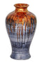 Vases Large Floor Vase - 14'.5" X 14'.5" X 23'.5" Copper And Pewter Ceramic Foiled & Lacquered Ceramic Floor Vase HomeRoots
