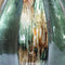 Vases Large Vase - 10" X 10" X 18" Turquoise, Copper, Bronze Ceramic Foiled & Lacquered Ridged Teardrop Vase HomeRoots