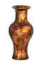 Vases Large Vase - 9'.5" X 9'.5" X 18" Copper, Brown And Orange Ceramic Foiled & Lacquered Ceramic Vase HomeRoots