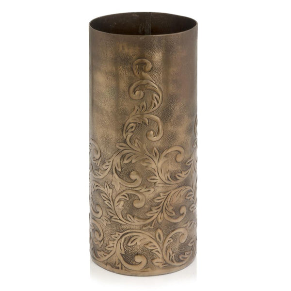 Vases Metal Vase - 5" x 5" x 12.5" Copper/Small - Cylinder Vase HomeRoots