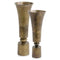 Vases Metal Vase - 9.5" x 9.5" x 26.5" Regal, Large, Vintage Brass - Vase HomeRoots