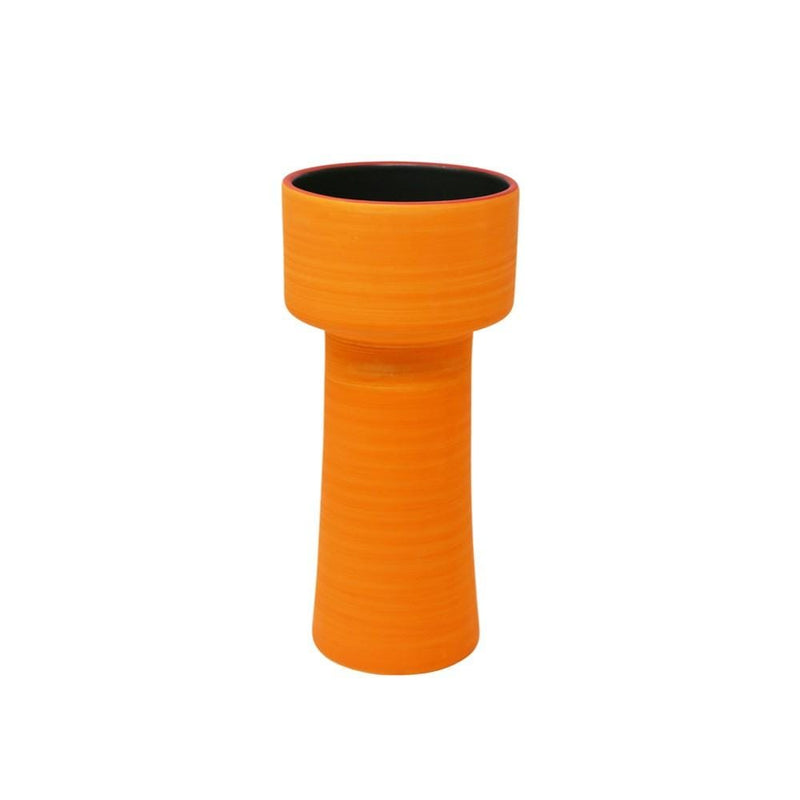 Vases Orange Decorative Ceramic Vase Benzara