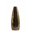 Vases Oval Vase with Recessed Lip and Hammered Design- Small- Gold- Benzara Benzara