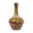 Vases Red Vase - 7'.5" X 7'.5" X 14'.25" Brown, Orange, Red, Green Ceramic Foiled & Lacquered Long Neck Bottle Vase HomeRoots