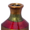 Vases Red Vase - 8'.75" X 8'.75" X 10'.25" Green, Red, Brown, Copper Ceramic Lacquered Striped Bottle Bud Vase HomeRoots