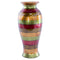 Vases Red Vase - 8'.75" X 8'.75" X 21'.25" Green, Red, Brown, Copper Ceramic Striped & Lacquered Vase HomeRoots