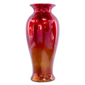 Vases Red Vase - 8'.75" X 8'.75" X 21'.25" Red and Orange Ceramic Ombre Lacquered Ceramic Vase HomeRoots