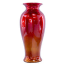 Vases Red Vase - 8'.75" X 8'.75" X 21'.25" Red and Orange Ceramic Ombre Lacquered Ceramic Vase HomeRoots