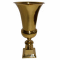 Vases Small Gold Finish Aluminium Vase Benzara