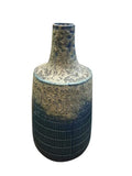 Vases Splendid Ceramic Vase With Textured Body, Blue Benzara