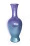 Vases Tall Floor Vases - 11" X 11" X 25" Purple And Aqua Ceramic Lacquered Ceramic Vase HomeRoots