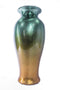 Vases Tall Floor Vases - 12'.75" X 12'.75" X 30'.75" Turquoise And Gold Ceramic Ombre Lacquered Ceramic Vase HomeRoots
