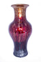 Vases Tall Floor Vases - 13" X 13" X 25" Brown, Red And Gray Ceramic Foiled & Lacquered Ceramic Vase HomeRoots