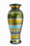 Vases Tall Floor Vases - 13" X 13" X 26" Blue, Green, Gold, Copper And Pewter Ceramic  Vase HomeRoots