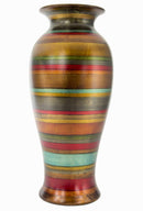 Vases Tall Floor Vases - 13" X 13" X 26" Gold, Bronze, Copper, Pewter, Red, Green And Blue Ceramic  Vase HomeRoots