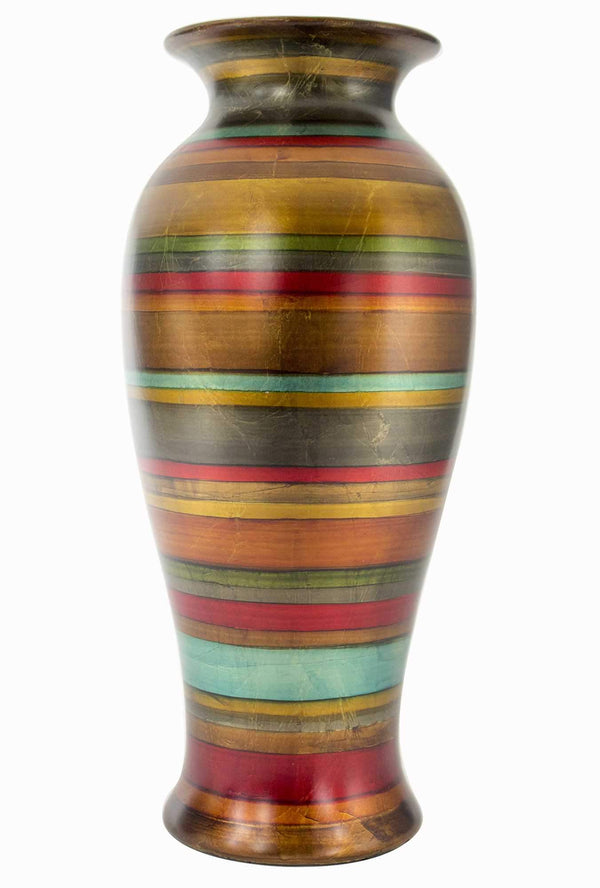 Vases Tall Floor Vases - 13" X 13" X 26" Gold, Bronze, Copper, Pewter, Red, Green And Blue Ceramic  Vase HomeRoots