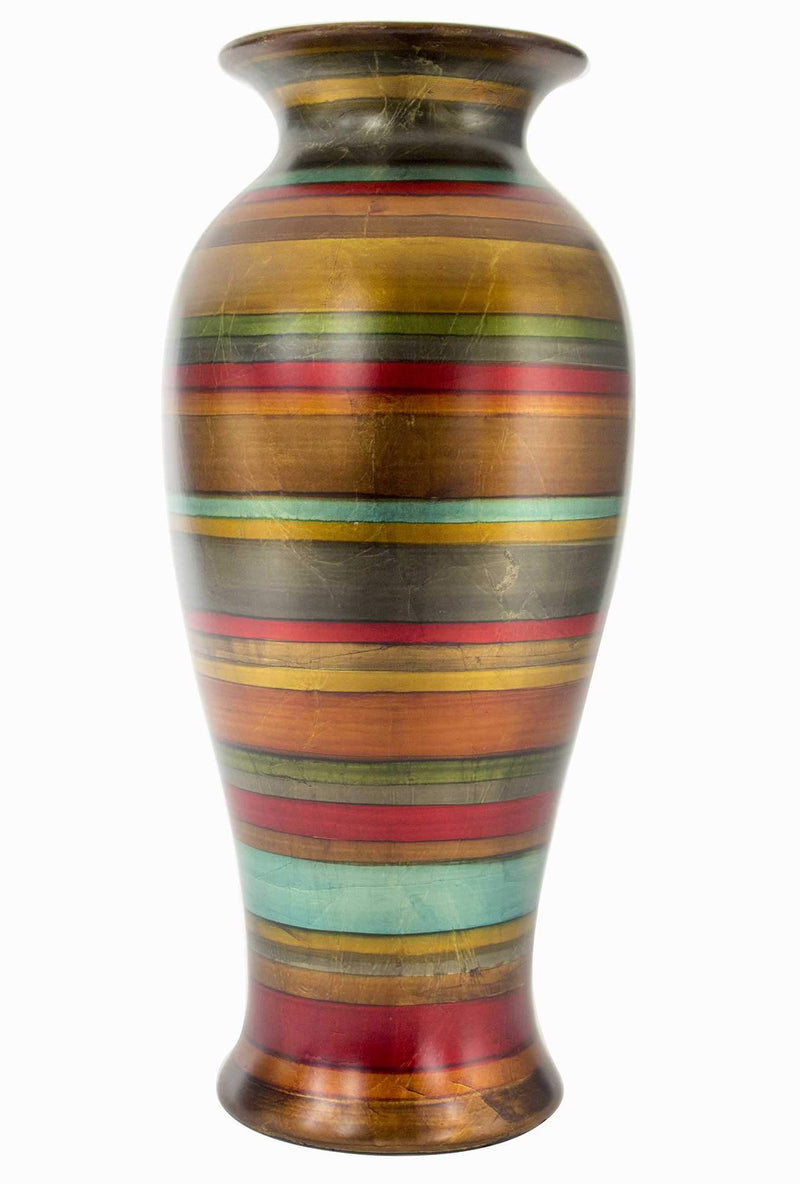 Vases Tall Floor Vases - 13" X 13" X 26" Gold, Bronze, Copper, Pewter, Red, Green And Blue Ceramic  Vase HomeRoots