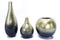 Vases Tall Floor Vases - 14" X 9'.75" X 16" Black And Gold Ceramic Piece Vase Set HomeRoots