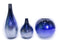 Vases Tall Floor Vases - 14" X 9'.75" X 16" Blue And Silver Ceramic Piece Vase Set HomeRoots