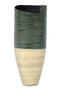 Vases Tall Vase - 10'.25" X 10'.25" X 25" Distressed Green & Natural Bamboo  Spun Bamboo Vase HomeRoots