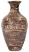 Vases Tall Vase - 10'.7" X 10'.7" X 20" Distressed Brown Bamboo Spun Bamboo Vase HomeRoots