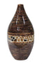 Vases Tall Vase - 10" X 10" X 20" Distressed Brown W/ Brown Coconut Shell Bamboo Spun Bamboo Vase HomeRoots