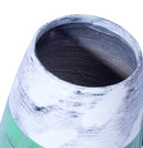 Vases Tall Vase - 12" X 12" X 27" White, Green, Silver Bamboo Spun Bamboo Floor Vase HomeRoots