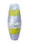Vases Tall Vase - 12" X 12" X 27" White, Yellow, Silver Bamboo Spun Bamboo Floor Vase HomeRoots