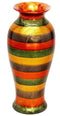 Vases Vase - 8'.75" X 8'.75" X 21'.25" Copper, Green, Gold And Brown Ceramic Foiled & Lacquered Ceramic Vase HomeRoots