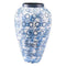 Vases White Vase - 10.6" X 10.6" X 16.7" Blue And White Ceramic Vase HomeRoots