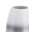 Vases White Vase - 5.1" x 5.1" x 9.6" Silver & White, Ceramic, Small Vase HomeRoots