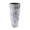 Vases White Vase - 5.7" X 5.7" X 12" Small Black And White Marbled Vase HomeRoots