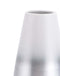 Vases White Vase - 5.9" x 5.9" x 15.6" Silver & White, Ceramic, Medium Vase HomeRoots