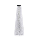 Vases White Vase - 5" x 5" x 14" White, Faux Marble/Cone Small - Vase HomeRoots