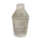 Vases White Vase - 7.09" X 7.09" X 13.39" White Grey Metal Table Vase HomeRoots