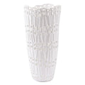 Vases White Vase - 7.5" X 7.3" X 14.8" Modern White Tall Vase HomeRoots