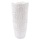 Vases White Vase - 7.5" X 7.3" X 14.8" Modern White Tall Vase HomeRoots