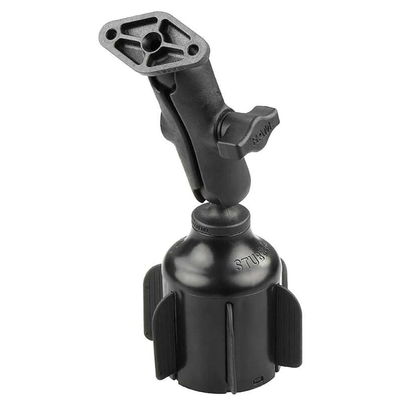 Vehicle Mounts RAM Mount RAM Stubby Cup Holder Mount w/Diamond Plate [RAP-B-299-4-238U] RAM Mounting Systems