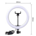 Video Light Dimmable LED Selfie Ring Light USB ring lamp Photography Light with Phone Holder 2M tripod stand for Makeup Youtube AExp
