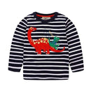 VIDMID Boys T-shirt Kids Tees Baby Boy brand tshirts Children blouses Long Sleeve 100% Cotton cars trucks stripes free shipping AExp