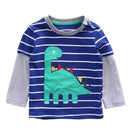 VIDMID Boys T-shirt Kids Tees Baby Boy brand tshirts Children blouses Long Sleeve 100% Cotton cars trucks stripes free shipping AExp