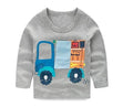 VIDMID Boys T-shirt Kids Tees Baby Boy brand tshirts Children blouses Long Sleeve 100% Cotton cars trucks stripes free shipping AExp