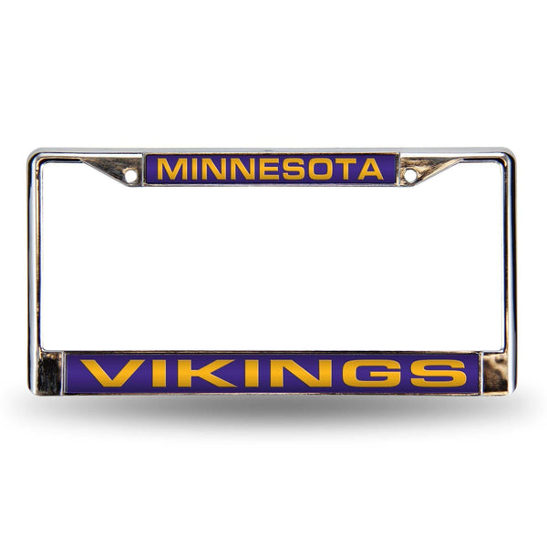 Honda License Plate Frame Vikings Purple Laser Chrome Frame