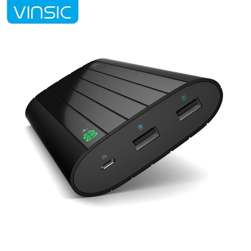 Vinsic 18650 Power Bank 20000mah LCD External Battery Portable Mobile Fast Charger Dual USB Powerbank for iPhone 6 Samsung Table JadeMoghul Inc. 