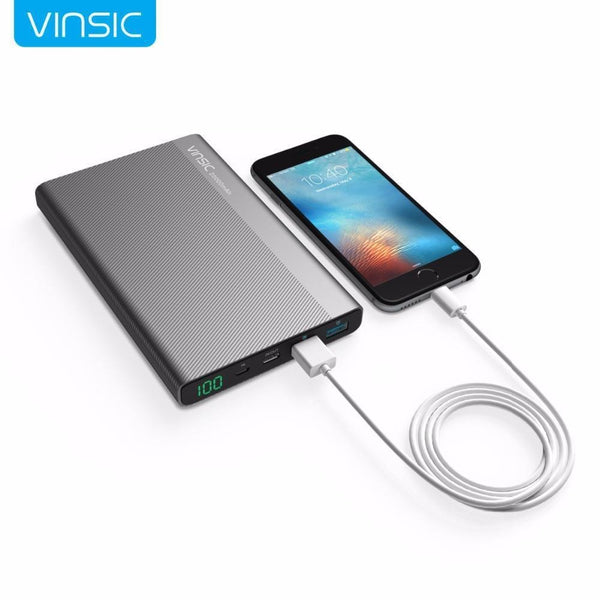 Vinsic 20000mAh 3A Type-C Fast Charge Power Bank Dual Smart USB Outputs Portable External Battery Charger For Samsung HUAWEI JadeMoghul Inc. 