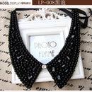 Vintage black lace beaded collar choker collar necklace fake collar women 's clothing accessories sweet false collar-lp008-JadeMoghul Inc.