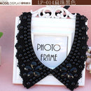 Vintage black lace beaded collar choker collar necklace fake collar women 's clothing accessories sweet false collar-lp014black-JadeMoghul Inc.