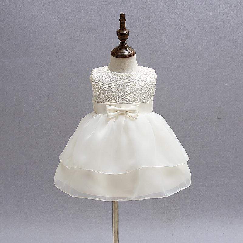 Vintage Lace Baby Girl Wedding Pageant Dress Infant Princess Little Girls 1 Year Birthday Party Dress Newborn Christening Gowns AExp