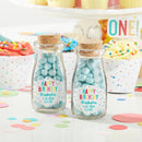 Vintage Milk Bottle Favor Jar - Happy Birthday (2 Sets of 12) (Personalization Available)-Favor Boxes Bags & Containers-JadeMoghul Inc.