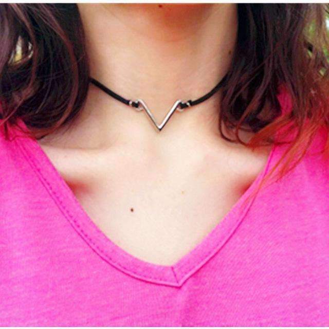 Vintage Retro Black Velvet Choker Necklace AExp